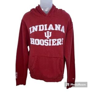 Pressbox Indiana Hoosiers Red Long Sleeve Hoodie Size Large